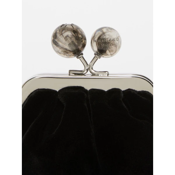 Max Mara Nocino Velvet Nano Pasticcino Bag in Black | Mini Bags | Luxury Shoes 