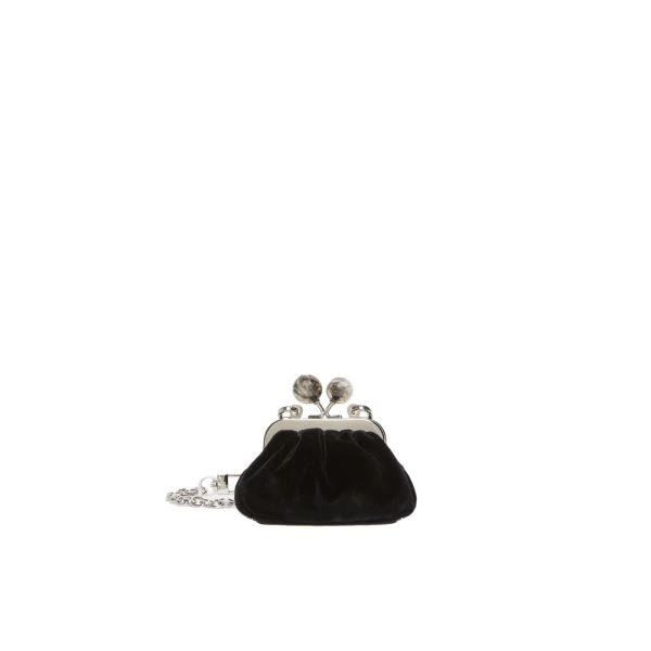 Nocino Velvet Nano Pasticcino Bag in Black