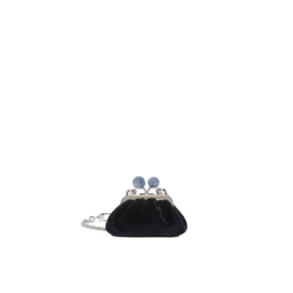 Nocino Velvet Nano Pasticcino Bag in Midnight Blue