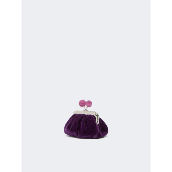 Max Mara Nocino Velvet Nano Pasticcino Bag in Purple | Mini Bags | Luxury Shoes 