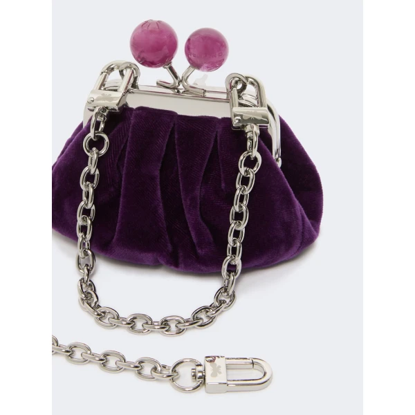 Max Mara Nocino Velvet Nano Pasticcino Bag in Purple | Mini Bags | Luxury Shoes 