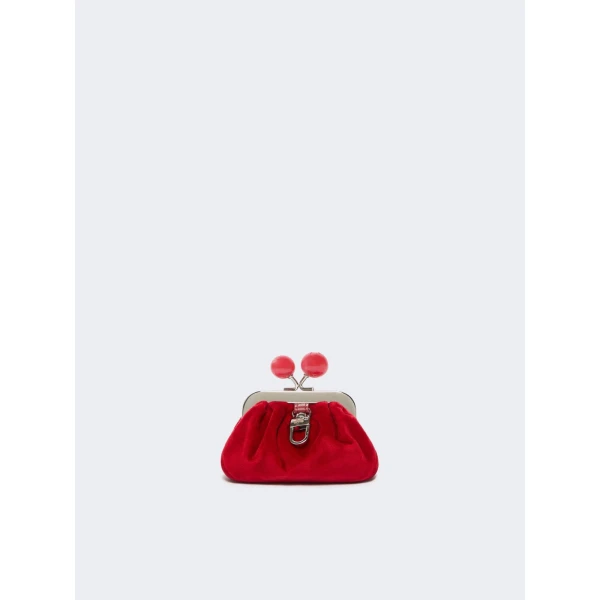 Max Mara Nocino Velvet Nano Pasticcino Bag in Red | Mini Bags | Luxury Shoes 