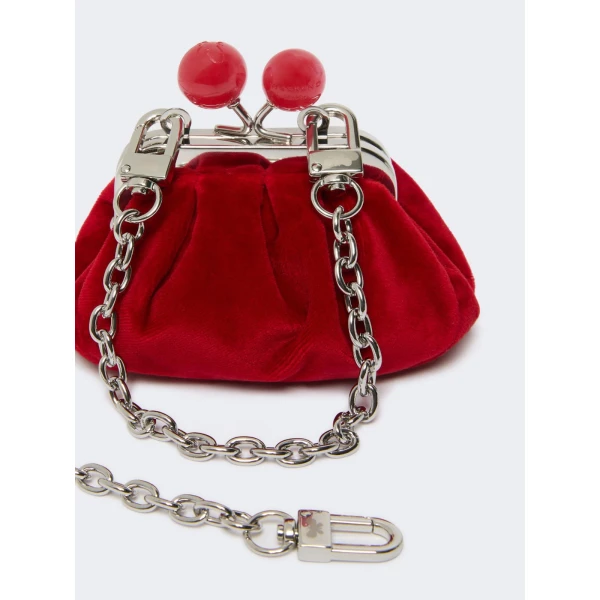 Max Mara Nocino Velvet Nano Pasticcino Bag in Red | Mini Bags | Luxury Shoes 