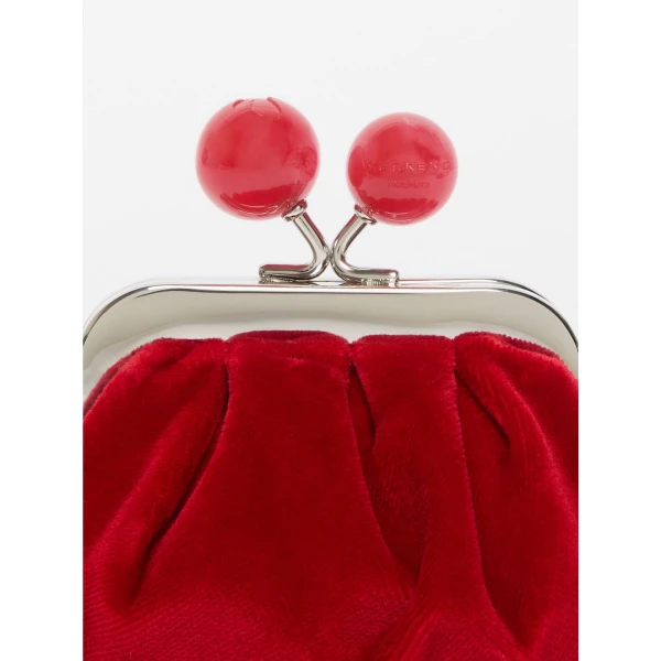 Max Mara Nocino Velvet Nano Pasticcino Bag in Red | Mini Bags | Luxury Shoes 