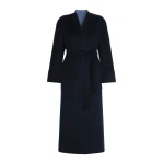 Max Mara Nodo Reversible Wool Wrap Coat in Navy | Wool Coat | Luxury Shoes 