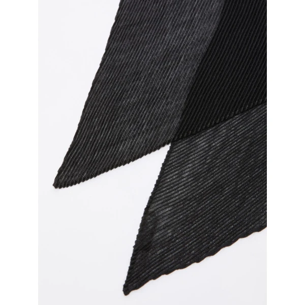 Max Mara Nome Pleated Cashmere and Silk Stole in Black | Scarves | Luxury Shoes 