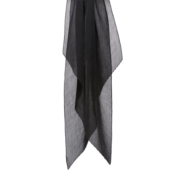 Nome Pleated Cashmere and Silk Stole in Black