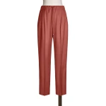 Max Mara Nordica Wool Gabardine Drawstring Trousers in Red | Tailored pants | Luxury Shoes 