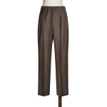 Max Mara Nordica Wool Gabardine Drawstring Trousers in Tobacco | Tailored pants | Luxury Shoes 
