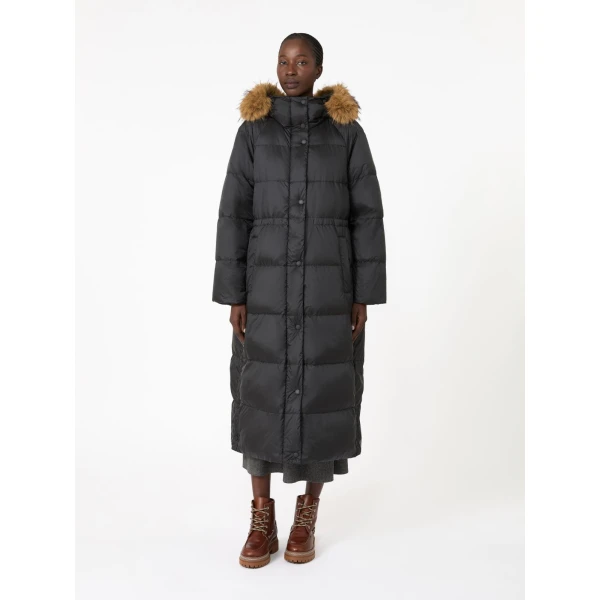 Max Mara Novak Long Reversible Water-Repellent Down Jacket in Black | Jackets | Luxury Shoes 