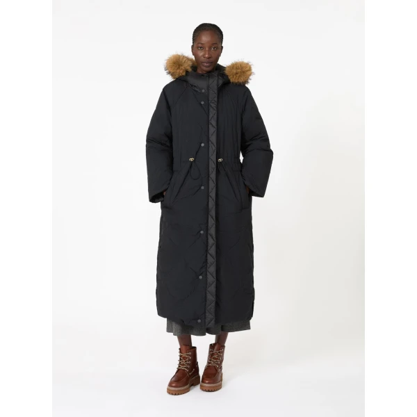 Max Mara Novak Long Reversible Water-Repellent Down Jacket in Black | Jackets | Luxury Shoes 