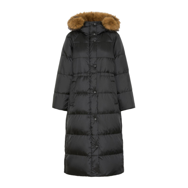 Max Mara Novak Long Reversible Water-Repellent Down Jacket in Black | Jackets | Luxury Shoes 