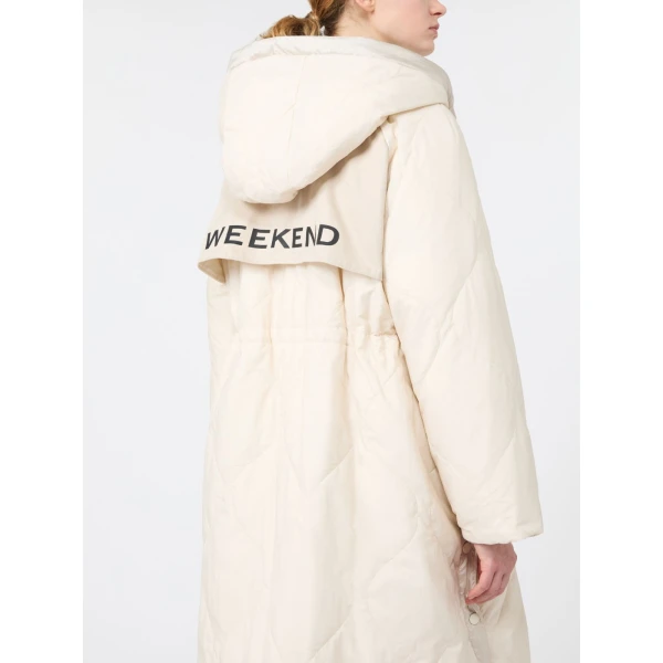 Max Mara Novak Long Reversible Water-Repellent Down Jacket in Ivory | Jackets | Luxury Shoes 