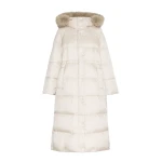 Max Mara Novak Long Reversible Water-Repellent Down Jacket in Ivory | Women | Luxury Shoes 