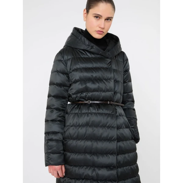 Max Mara Novef Reversible Water-Repellent Satin Down Jacket in Black | Jackets | Luxury Shoes 