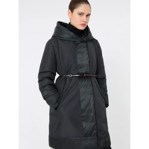 Max Mara Novef Reversible Water-Repellent Satin Down Jacket in Black | Jackets | Luxury Shoes 