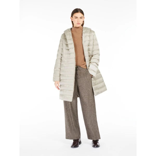 Max Mara Novef Reversible Water-Repellent Satin Down Jacket in Light | Jackets | Luxury Shoes 