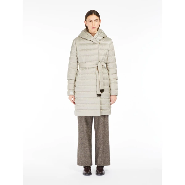 Max Mara Novef Reversible Water-Repellent Satin Down Jacket in Light | Jackets | Luxury Shoes 