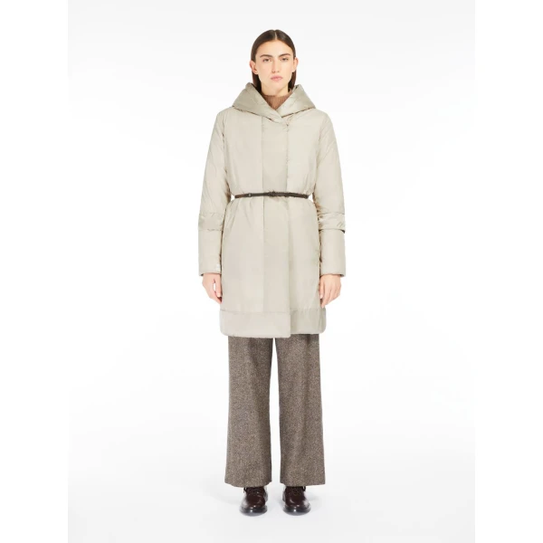 Max Mara Novef Reversible Water-Repellent Satin Down Jacket in Light | Jackets | Luxury Shoes 