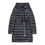 Max Mara Novef Reversible Water-Repellent Satin Down Jacket in Midnight Blue | Jackets | Luxury Shoes 