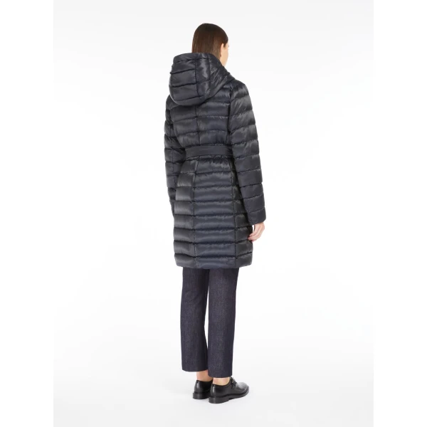 Max Mara Novef Reversible Water-Repellent Satin Down Jacket in Midnight Blue | Jackets | Luxury Shoes 