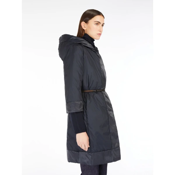 Max Mara Novef Reversible Water-Repellent Satin Down Jacket in Midnight Blue | Jackets | Luxury Shoes 
