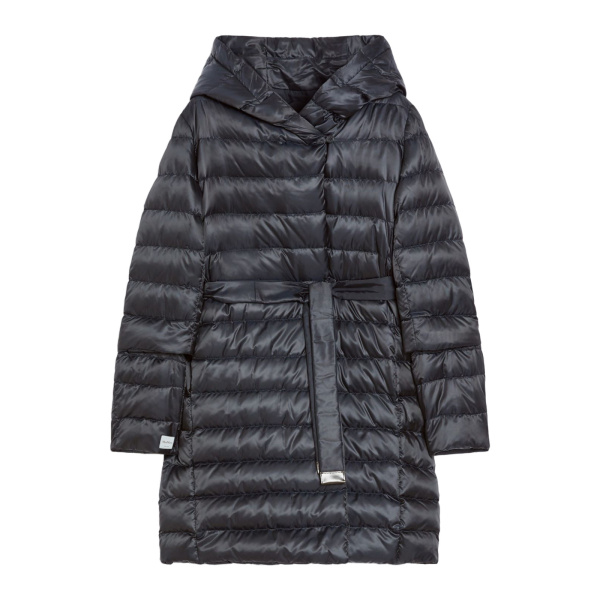 Max Mara Novef Reversible Water-Repellent Satin Down Jacket in Midnight Blue | Jackets | Luxury Shoes 
