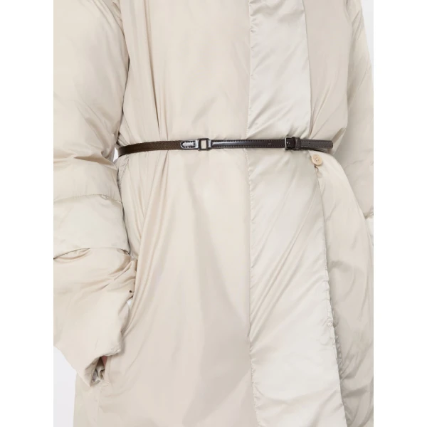 Max Mara Novef Reversible Water-Repellent Satin Down Jacket in Sand | Jackets | Luxury Shoes 
