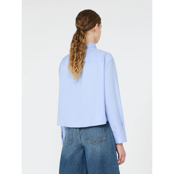 Max Mara Nuoro Cotton Oxford Shirt in Light Blue | Shirts | Luxury Shoes 