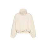 Max Mara Nuraghe Water-Repellent Canvas Windbreaker in Ivory | Coats | Luxury Shoes 