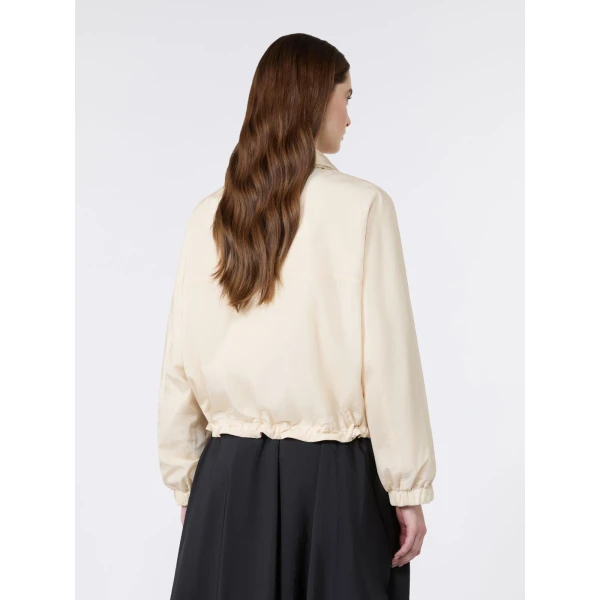 Max Mara Nuraghe Water-Repellent Canvas Windbreaker in Ivory | Coats | Luxury Shoes 
