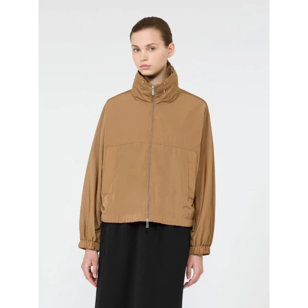 Max Mara Nuraghe Water-Repellent Canvas Windbreaker in Tobacco | Coats | Luxury Shoes 