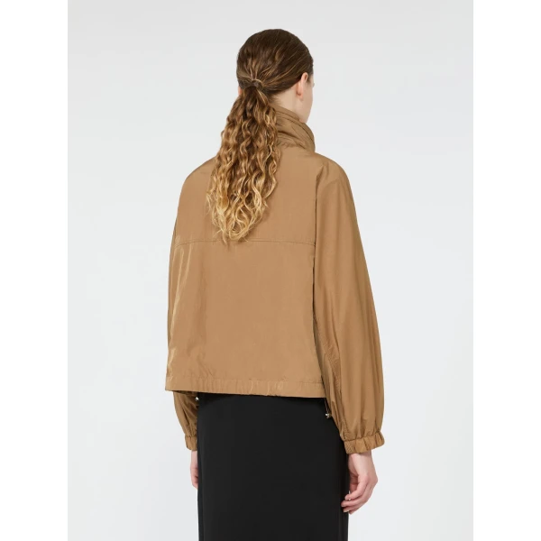 Max Mara Nuraghe Water-Repellent Canvas Windbreaker in Tobacco | Coats | Luxury Shoes 
