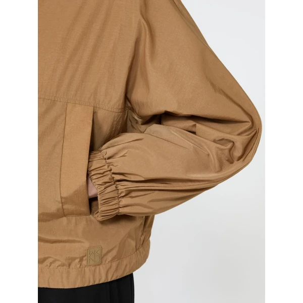 Max Mara Nuraghe Water-Repellent Canvas Windbreaker in Tobacco | Coats | Luxury Shoes 