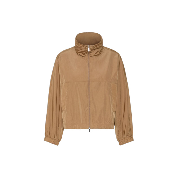 Max Mara Nuraghe Water-Repellent Canvas Windbreaker in Tobacco | Coats | Luxury Shoes 