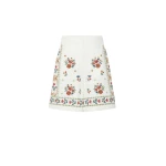Max Mara Obice Embroidered Cotton Bermuda Shorts in White | Shorts | Luxury Shoes 