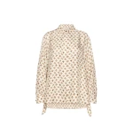 Max Mara Obice Oversized Printed Silk Shirt in White | Shirts | Luxury Shoes 