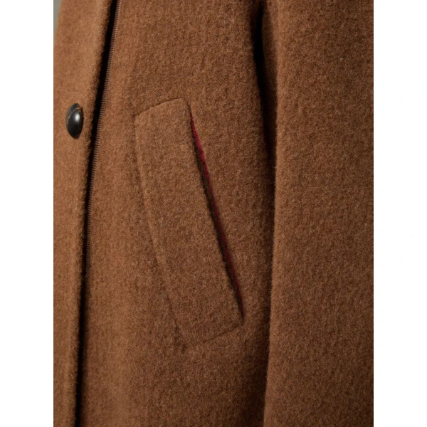 Max Mara Oca Baby Llama Cocoon Coat in Dark Brown | Coats | Luxury Shoes 