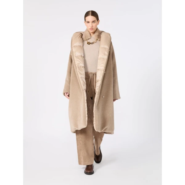 Max Mara Ode Reversible Alpaca and Wool Puffer Jacket in Beige | Jackets | Luxury Shoes 