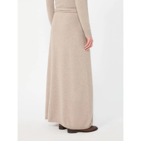 Max Mara Oggi Long Cashmere Skirt in Sand | Maxi Skirts | Luxury Shoes 