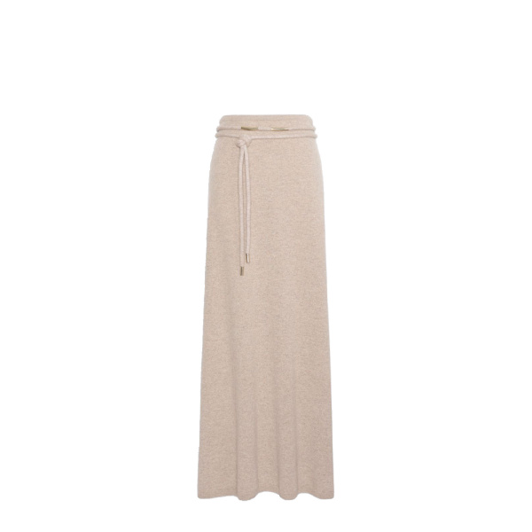 Max Mara Oggi Long Cashmere Skirt in Sand | Maxi Skirts | Luxury Shoes 
