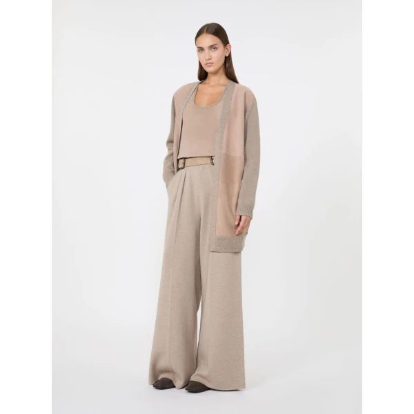 Max Mara Oliveto Wool and Cashmere Cardigan in Beige | Cardigan | Luxury Shoes 