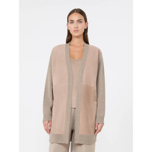 Max Mara Oliveto Wool and Cashmere Cardigan in Beige | Cardigan | Luxury Shoes 