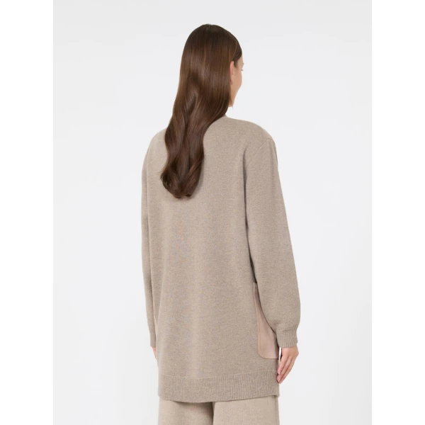 Max Mara Oliveto Wool and Cashmere Cardigan in Beige | Cardigan | Luxury Shoes 