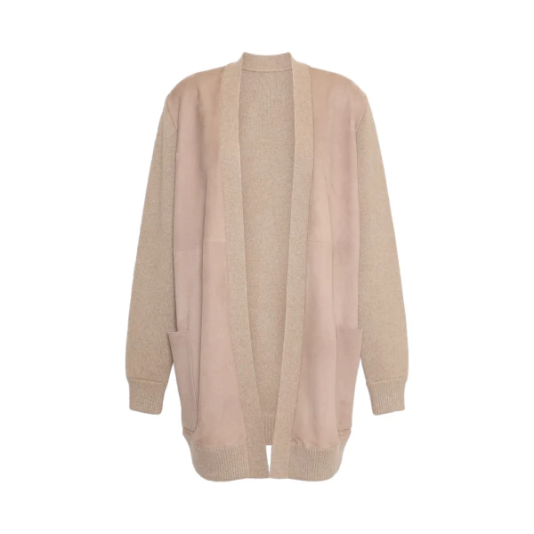 Oliveto Wool and Cashmere Cardigan in Beige