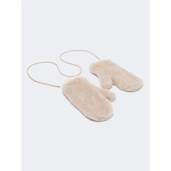 Max Mara Ombrato Alpaca and Wool Teddy Mittens in Beige | Gloves | Luxury Shoes 