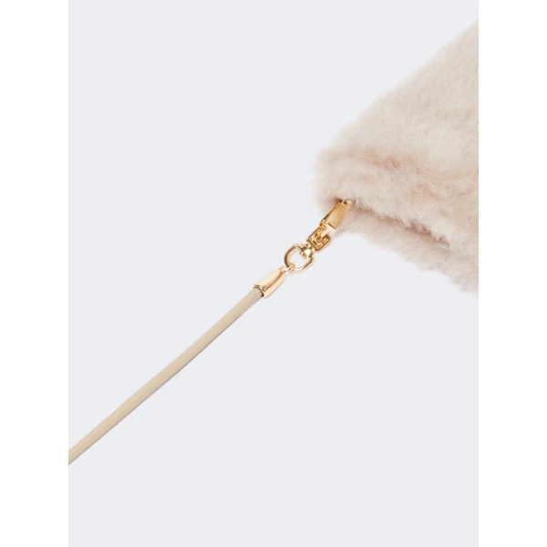 Max Mara Ombrato Alpaca and Wool Teddy Mittens in Beige | Gloves | Luxury Shoes 