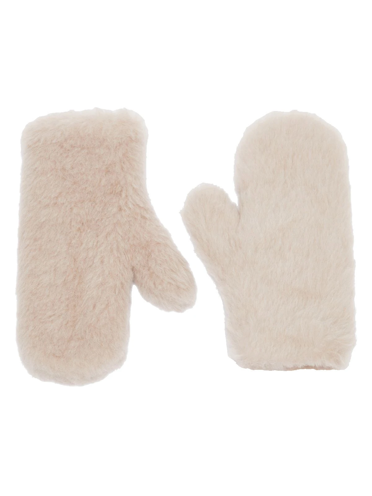 Max Mara Ombrato Alpaca and Wool Teddy Mittens in Beige Max Mara Ombrato Alpaca and Wool Teddy Mittens in Beige | Gloves | Luxury Shoes