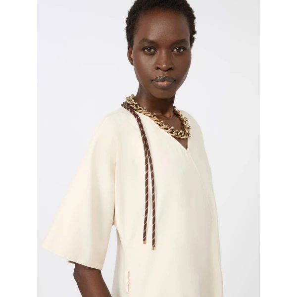 Max Mara Omelia Chain and Rope Choker Necklace in Gold | Necklace | Luxury Shoes 