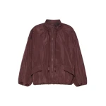 Max Mara Onde Water-Repellent Taffeta Bomber Jacket in Bordeaux | Jackets | Luxury Shoes 